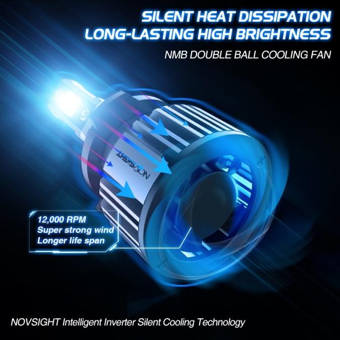 LAMPU LED MOBIL NOVSIGHT N39 Headlight H4 H7 H11 H1 9005 72W