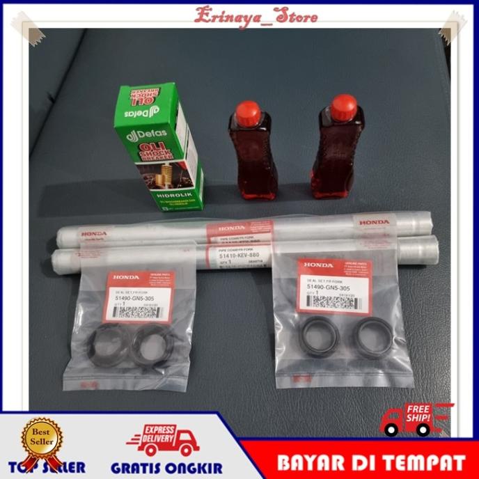 ORIGINAL Paket Shock Sok Depan Honda Supra X 100 Fit Lama Old KEV Ori