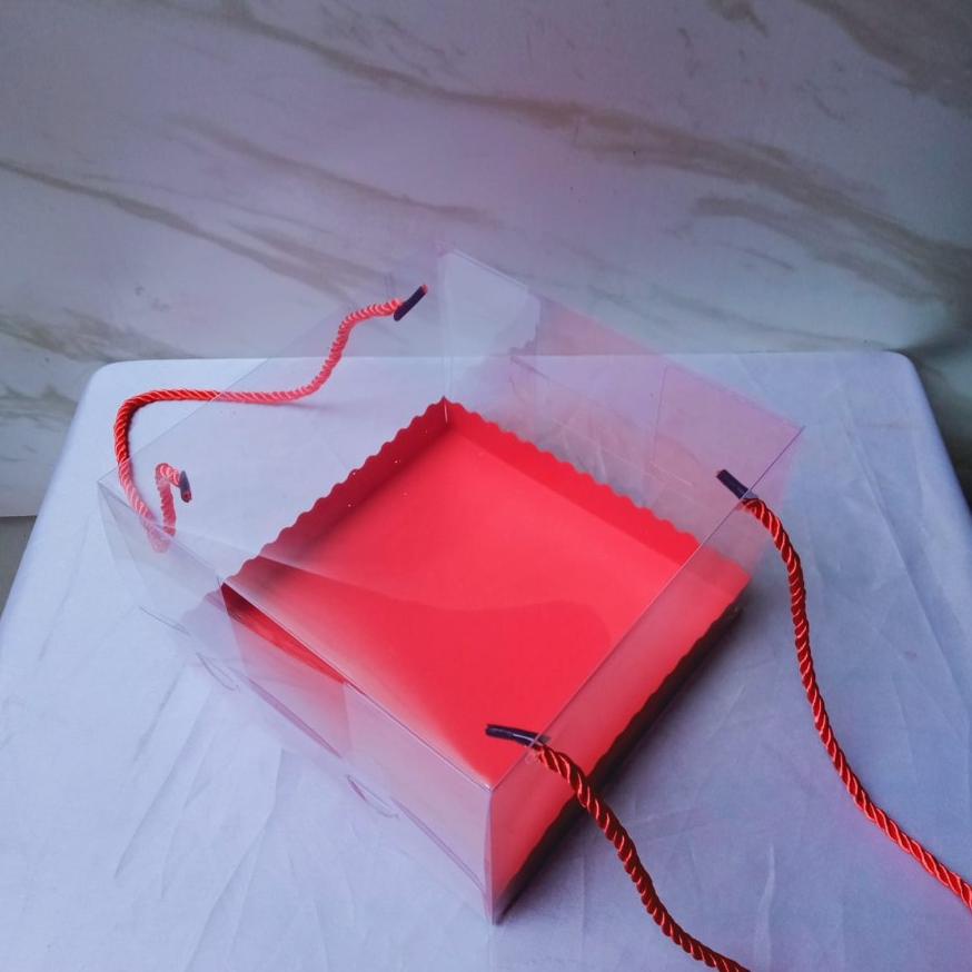 Kotak Kue Mika / Box Mika Kotak / Box Mika Handle Tali /  Box Kue Mika