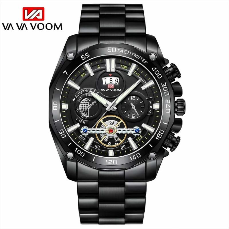 Jam Tangan Vava Voom Rantai Pria Stainliss Steel Bisa COD Kasual Fashion