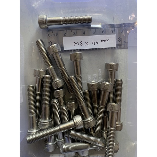 Baut L stainless steel 304-M8x45mm/baut 12 panjang 4.5cm
