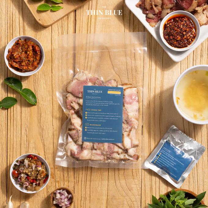 

Promo 2pax 250g Frozen Sei Sapi / Daging Asap Thinblue Smokery + 2 sambal