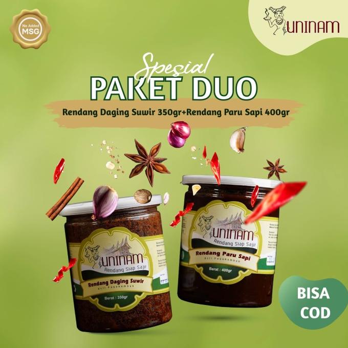 

Promo Rendang daging suwir 350gram, rendang paru 400 gram