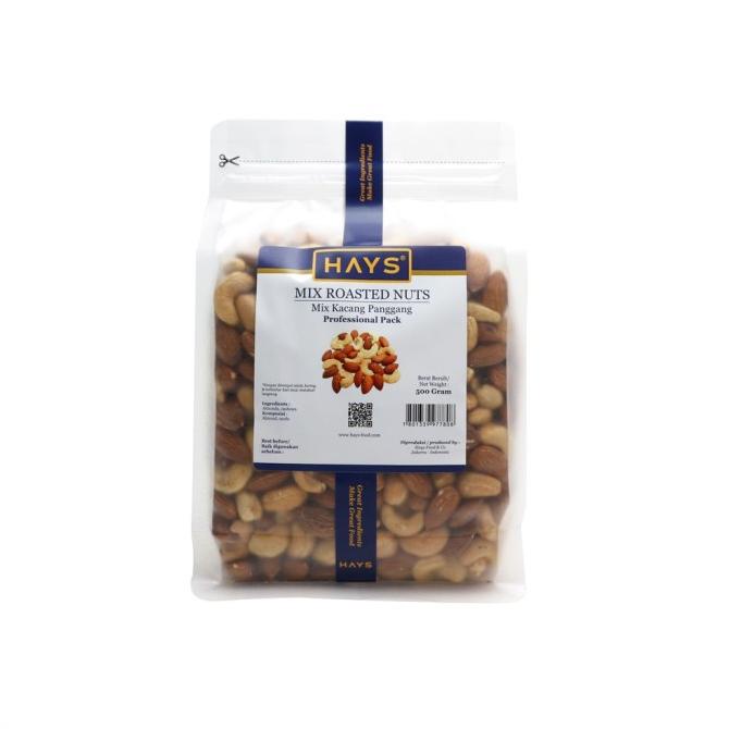 

Promo Mix Roasted Nuts 500 GRAM Kacang Almond & Mede/Mete Panggang HAYS