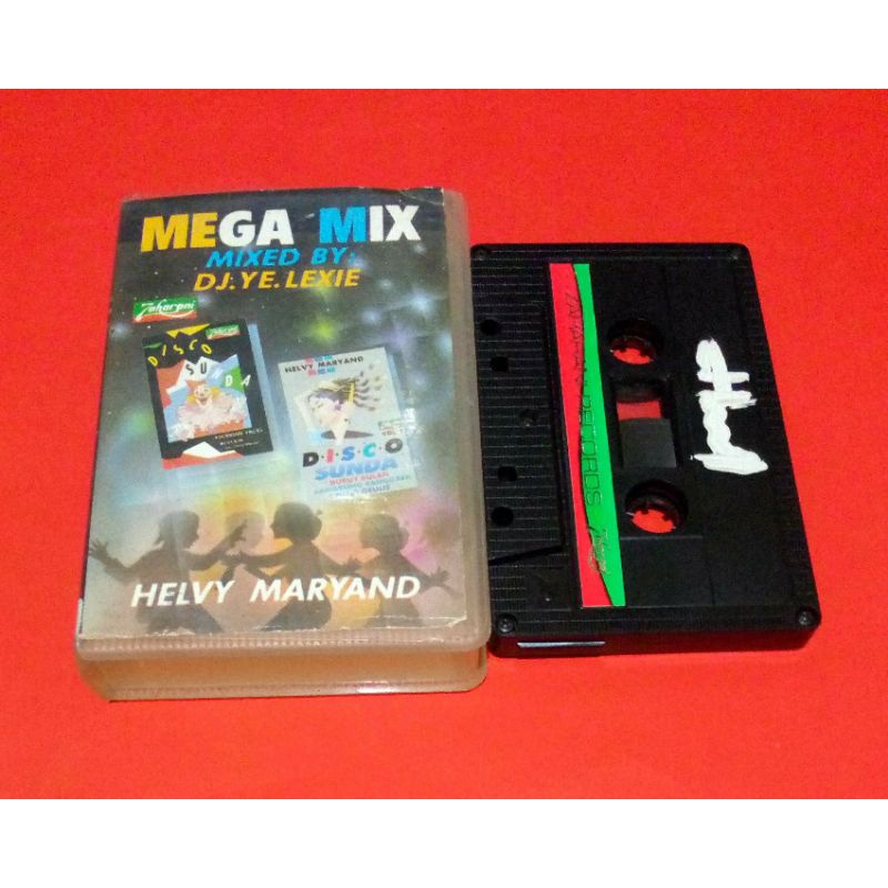kaset pita MEGA MIX MIXED BY DJ.YE.LEXIE / HELVY MARYAND . SANDA