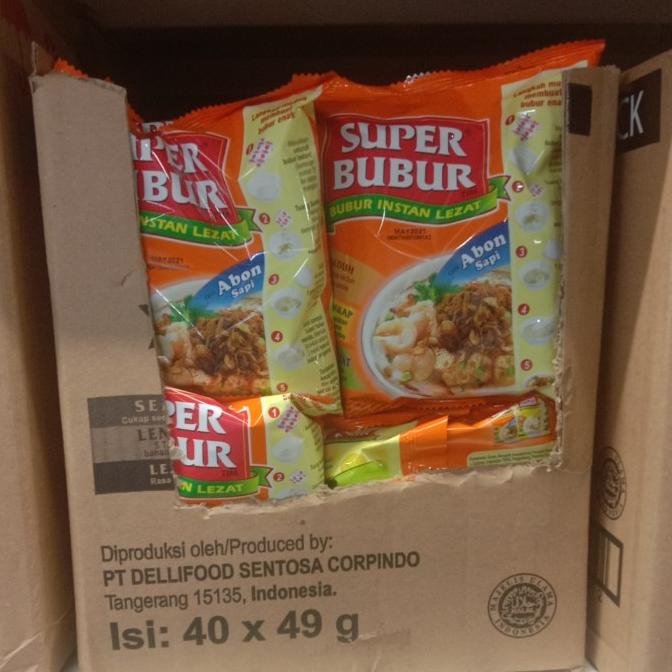 

Promo super bubur abon sapi 49gr ( Dus ) isi 40 Pcs
