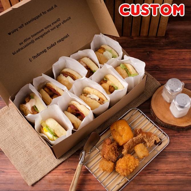

Promo Mini burger by Miss Carbs Custom Box isi 10