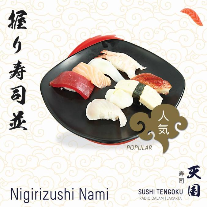 

Promo Nigiri Sushi Mix Nami Regular Sushi Tengoku