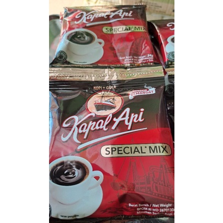 

Kopi kapal api special mix 24gr 10 saset