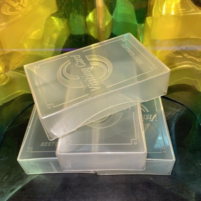 

#@#@#@#@] Kotak kartu nama bening sablon Tri Tunggal Plastik box card name putih MINIMAL ORDER 30RB!!!