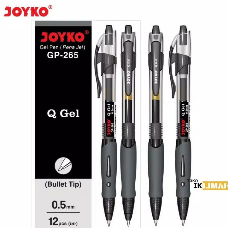 

Terlaris Pulpen Gel Joyko Q Gel Gp-265 0.5 Mm / Pena Cair / 1 Box 12 Pcs