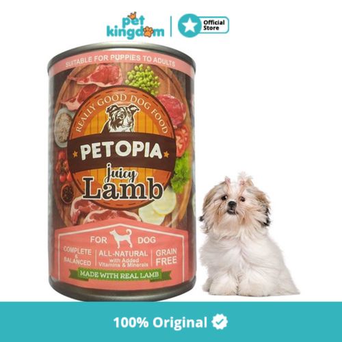 Petopia 380 Gr Makanan Anjing Basah Adult Can Juicy Lamb