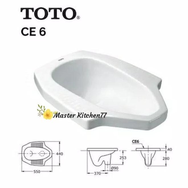 Closet / Kloset Jongkok Toto Ce 6 / Toto Ce6 / Putih / Untuk Lt.2