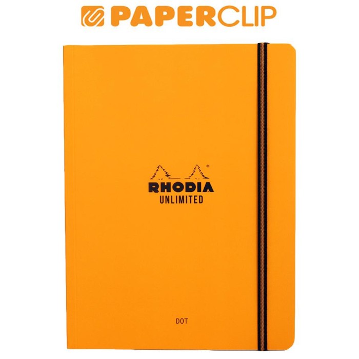 

TERLARIS NOTEBOOK RHODIA UNLIMETED A5+ ORANGE DOT GRID 118968C /BUKU TULIS SEKOLAH/BUKU TULIS