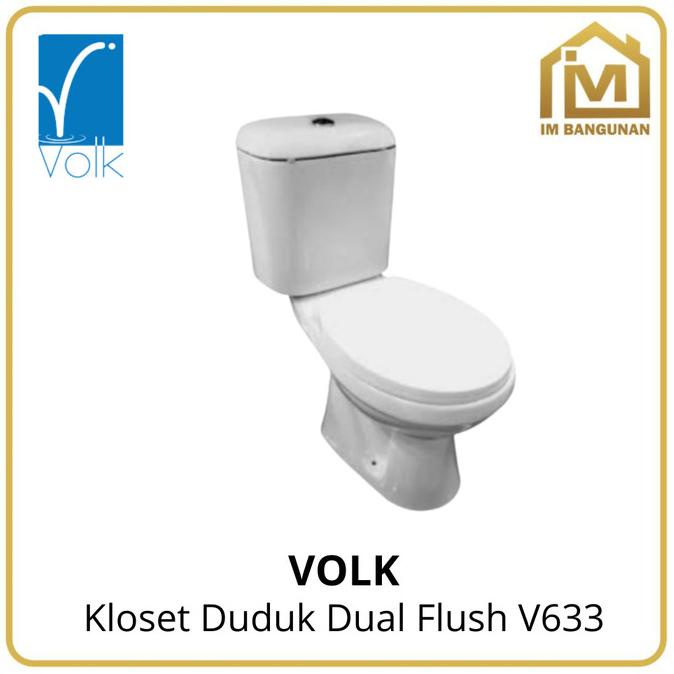 Kloset Duduk Volk 663 Dual Flush Slow Closed Putih