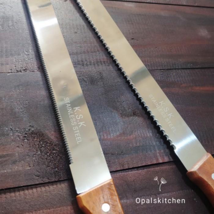 Terlaris 12 Inch Pisau Roti Cake Stainless Steel Panjang Wedding Knife
