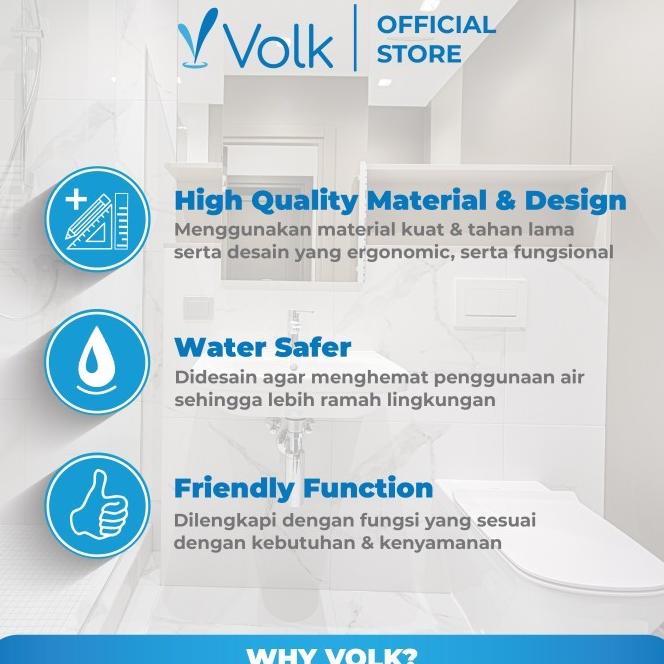 Toilet / Kloset Duduk Siram Volk V016 Single Bowl