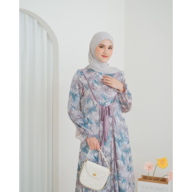Lalita Dress By Le khari Brown Silk Premium | Gamis Busui Silk Premium | Lalita dress Le Khari