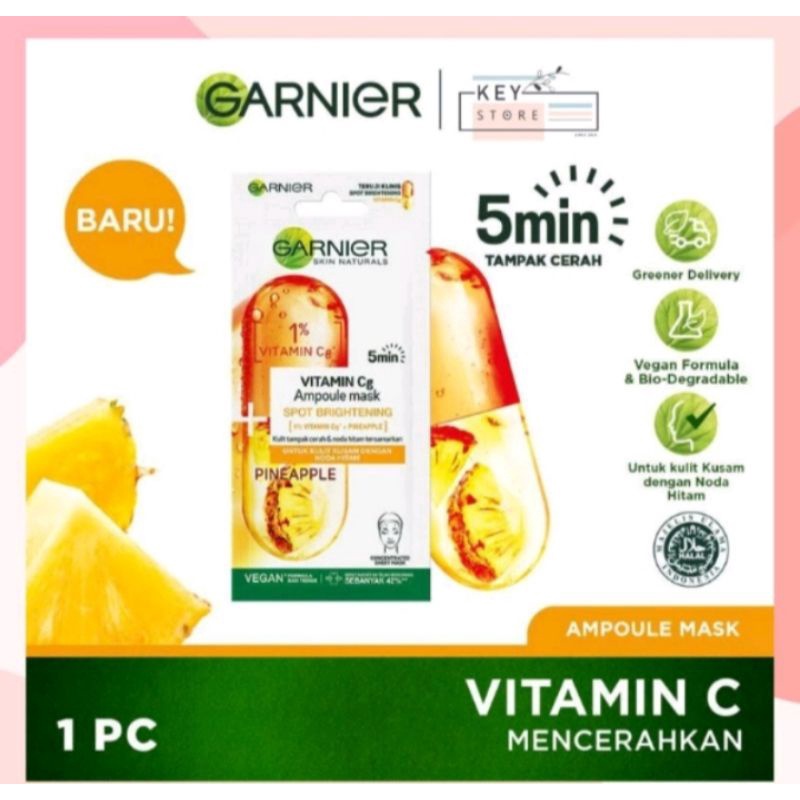 GARNIER MASKER WAJAH AMPOULE MASK promo