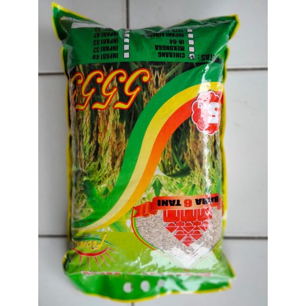 Adelonz Benih Padi Ciherang Beruang / Cbr Bersertifikat Label Ungu Kemasan 5Kg