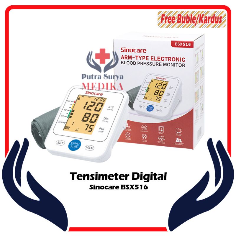 Sinocare BSX-516 Tensimeter Digital Otomatis ( Bahasa Indonesia)