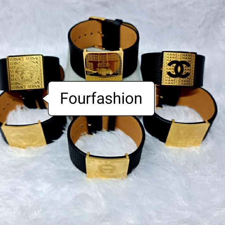 Baru Kejutan FF Gelang Jam Kulit Lebar Titanium Premium Limited