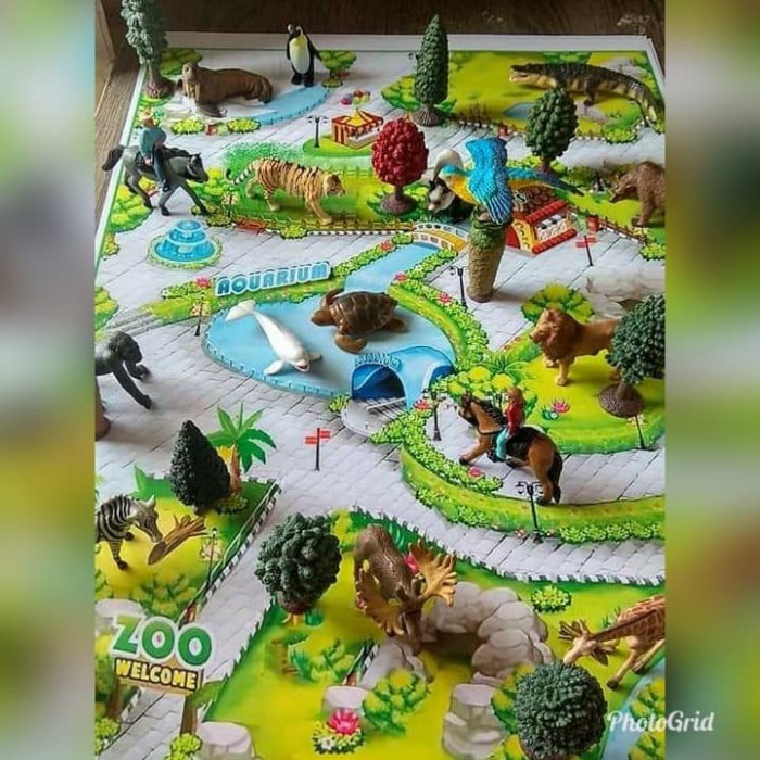 Miniatur Map Diorama Maket Kebun Binatang Miniatur Hewan