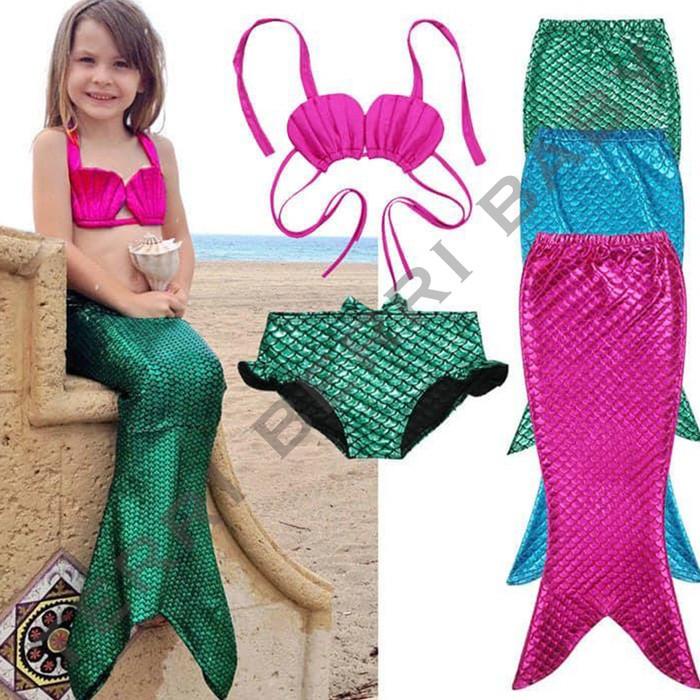 costume renang duyung anak Kostum putri duyung mermaid shell anak