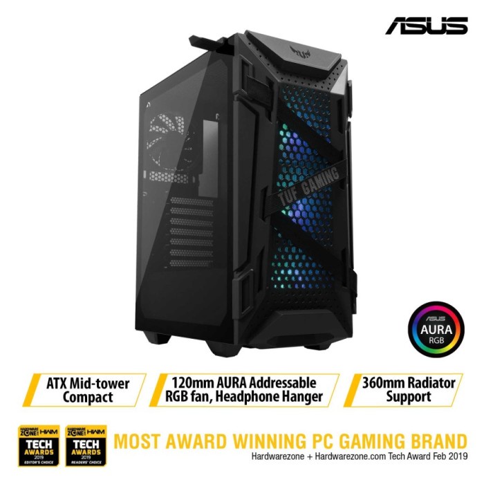 ASUS TUF Gaming GT301 ATX Mid Tower Compact Case