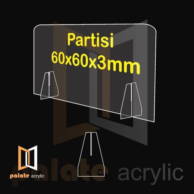 

PARTISI / SEKAT / PEMBATAS MEJA AKRILIK DIVIDER KASIR / ACRYLIC 3MM