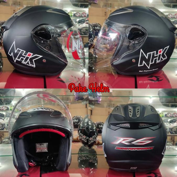 Helm Nhk R6 Solid Hitam Doff R 6