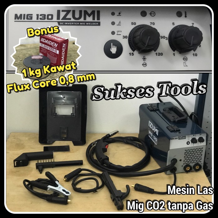 Terlaris Mesin Las Izumi Daiden Mig 130 Mig130 Mma Tig Flux Mig Co Tanpa Gas