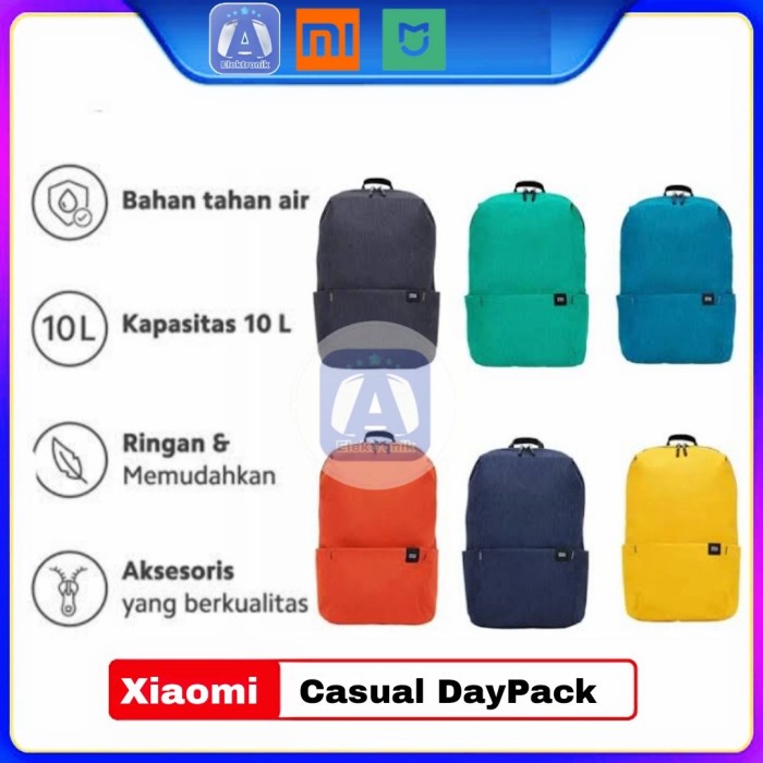 Tas ransel Xiaomi Casual Daypack Mi Tas Trendy Ransel Color Pria /wanita anti air - Yellow(N5S6) ran