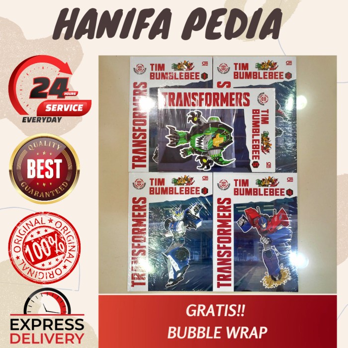 Promo Buku Anak : Transformers Tim Bumblebee Seri 1 2 3 4 5 Segel Original Terbaru