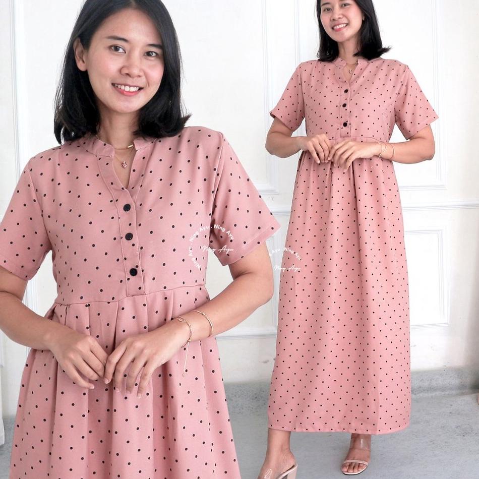 Surprise MAMAHAMILBUTIK Baju Hamil Menyusui Korea LIBBY DRESS - DRO 1005