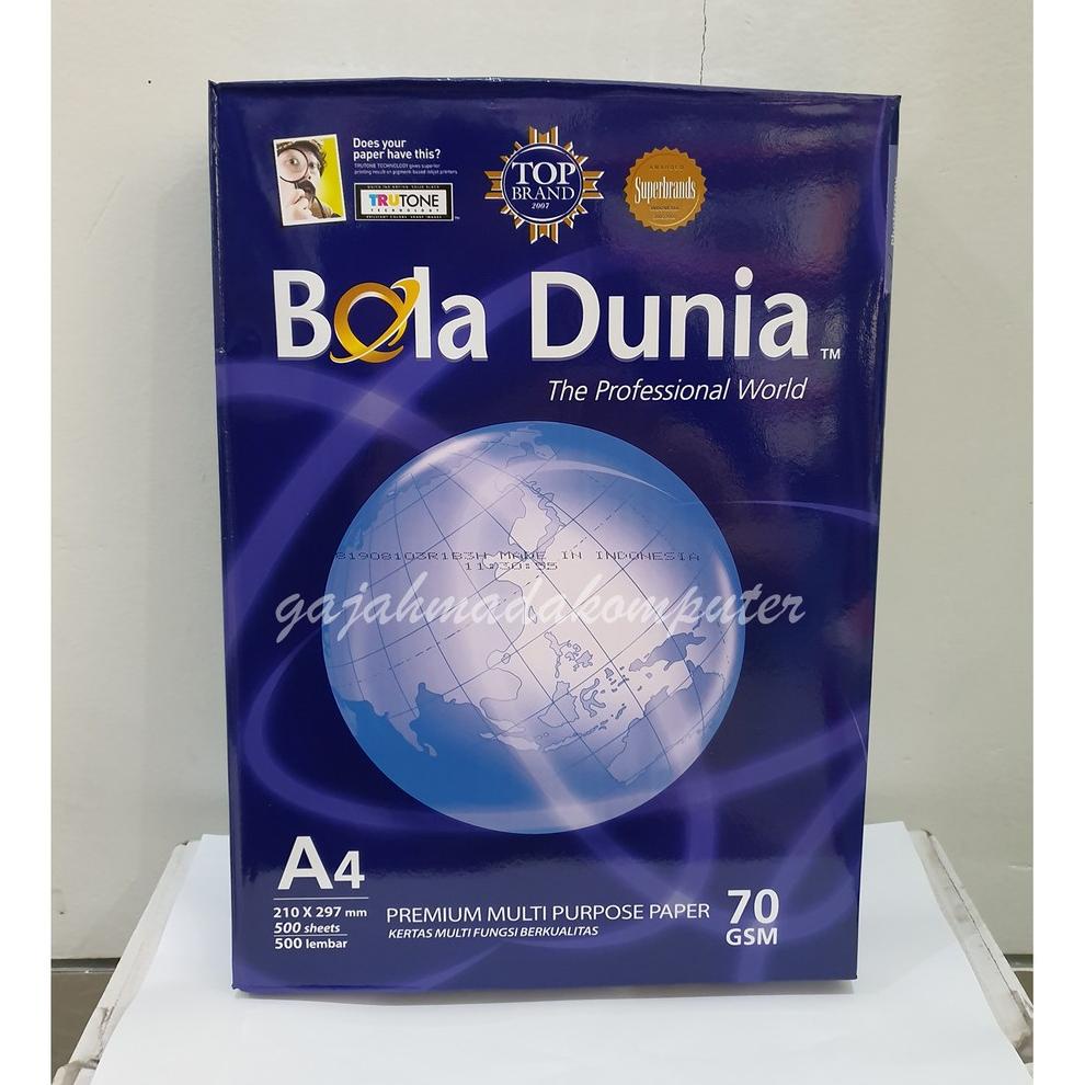 

Promo Habis Kertas Hvs A4 70 Gr 70 Gsm 70Gram Bola Dunia
