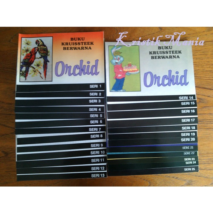 Hot Sale Buku Kristik/Cross Stitch Orchid Set Komplit No. 1-25 Terbaru