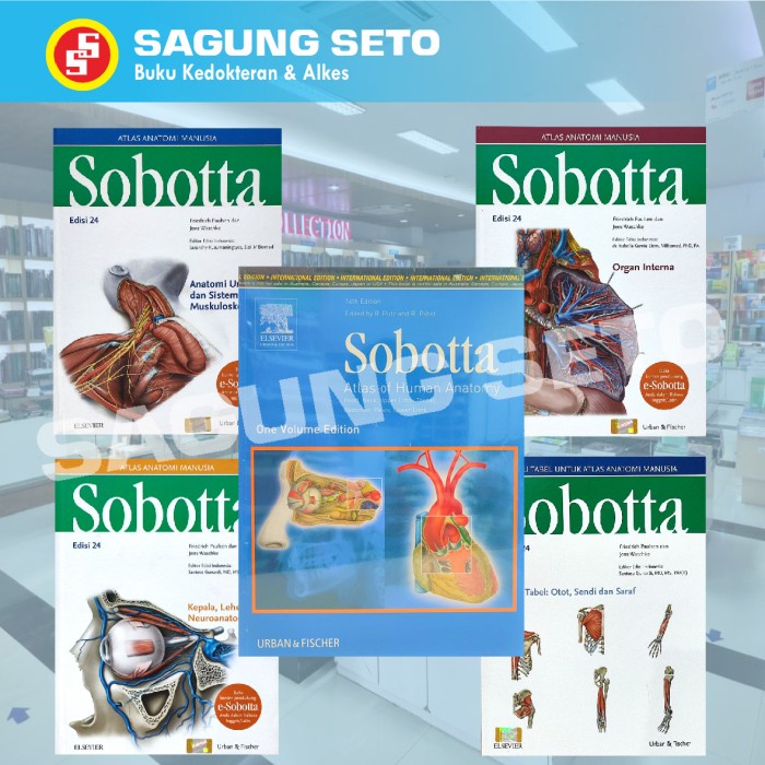 Flash Sale Paket Sobotta Indonesia Ed24 (3-Vol)Dan Sobotta Inggris Ed14 Ie (1Vol) Termurah