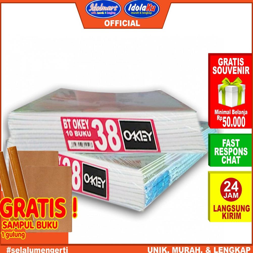

Promo Habis Idolmart Buku Tulis Okey Isi 38 Lembar - 10 Buku Buku Tulis Kiky 38