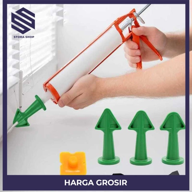 

HGHOMEART Set Nozzle Kepala Lem Ubin Caulking Finisher - HG2598 - IDPR IDNEW