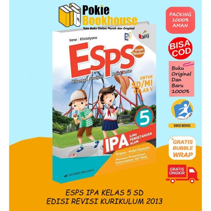 Must Have Best Seller Esps Ipa 5 Sd/Mi Kelas V ( K13N ) Erlangga Irene Mja Termurah