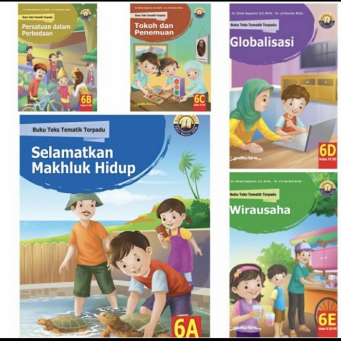 Hot Sale Yudistira Paket Tematik Terpadu Kelas 6 Sd A, B, C, D, E 5 Buku Terlaris
