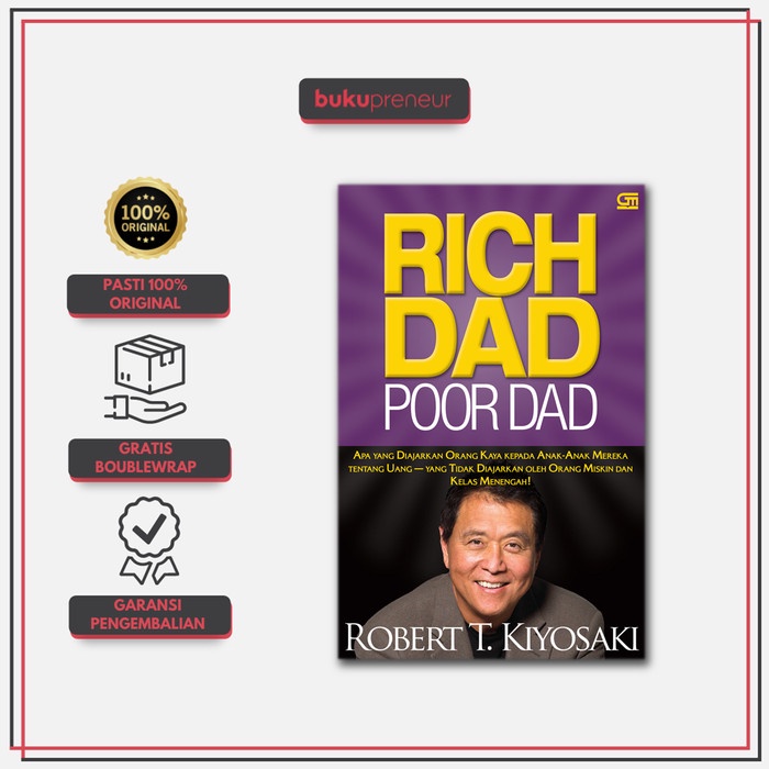 Terlaris Rich Dad Poor Dad - Robert T. Kiyosaki (Original Bahasa Indonesia)
