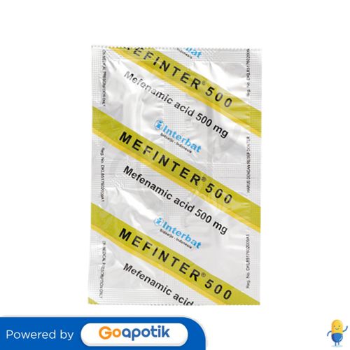 MEFINTER 500 MG STRIP 4 TABLET