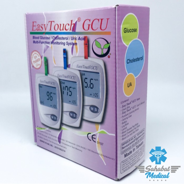 EASYTOUCH GCU - ALAT TES GULA DARAH, KOLESTEROL, ASAM URAT