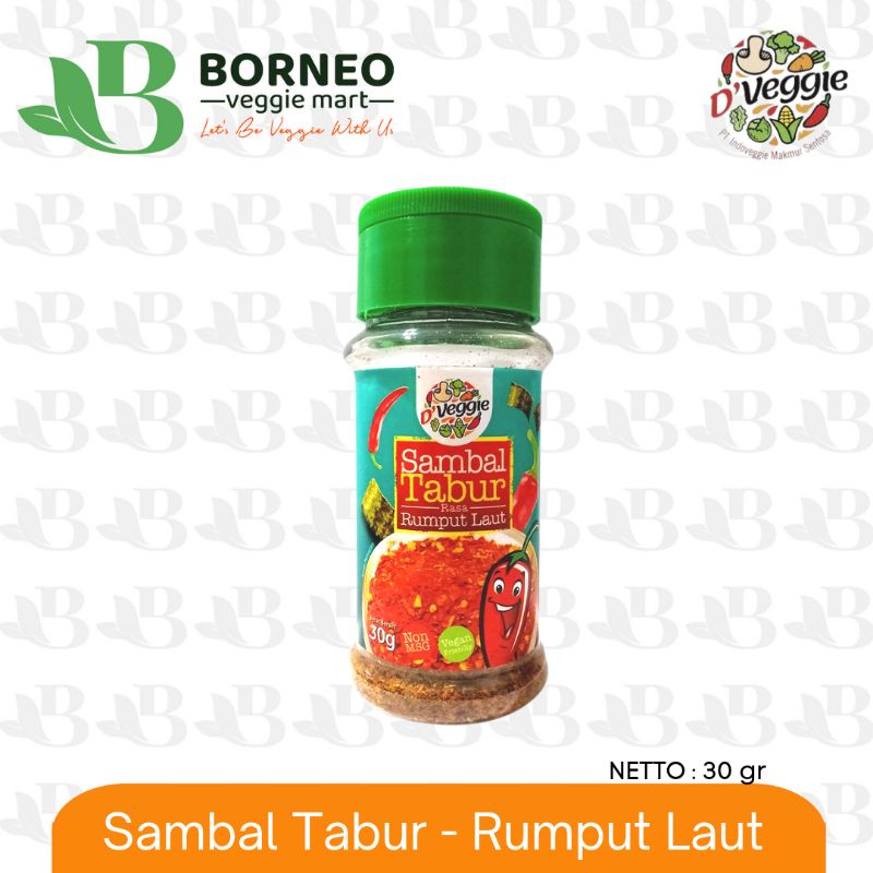 Sambal Tabur Vegetarian Rasa Rumput Laut  | Cabe Tabur | Bubuk Cabe Tabur | Rasa Rumput Laut