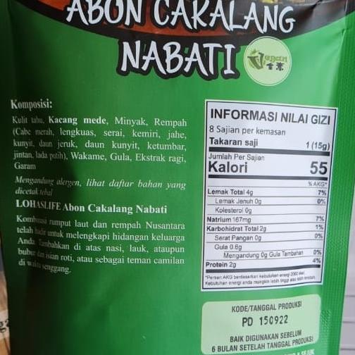 

Abon Cakalang Vegetarian Vegan Nabati Lohas Life rra01