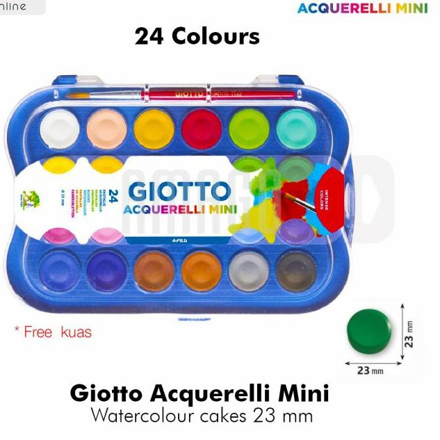 

>1N2ND-A Giotto Acquerelli Mini - Watercolour Cakes - 24 warna - 23 mm - 352600 789➥