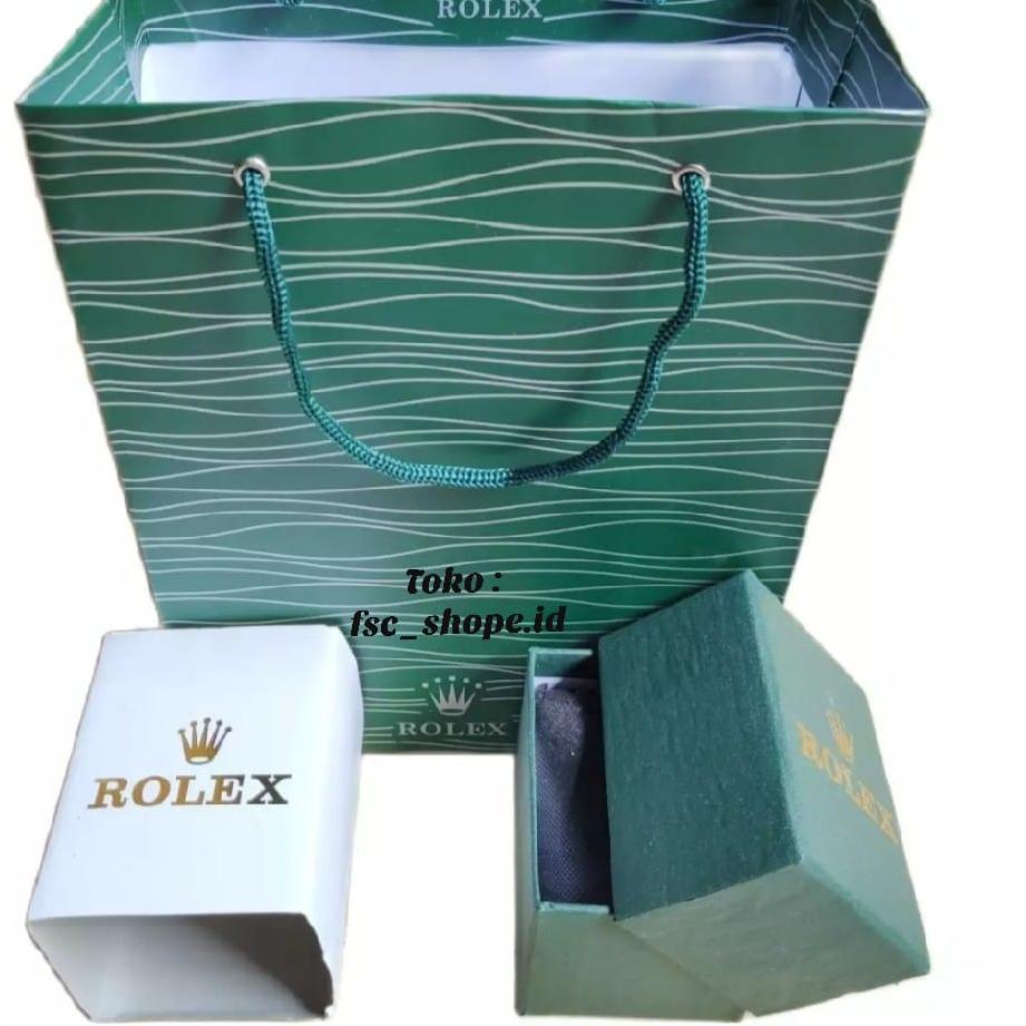 azxx -13 Kotak Jam Tangan Rolex / Box include Paper Bag / kota box original rolex dan paper Bag / Bo