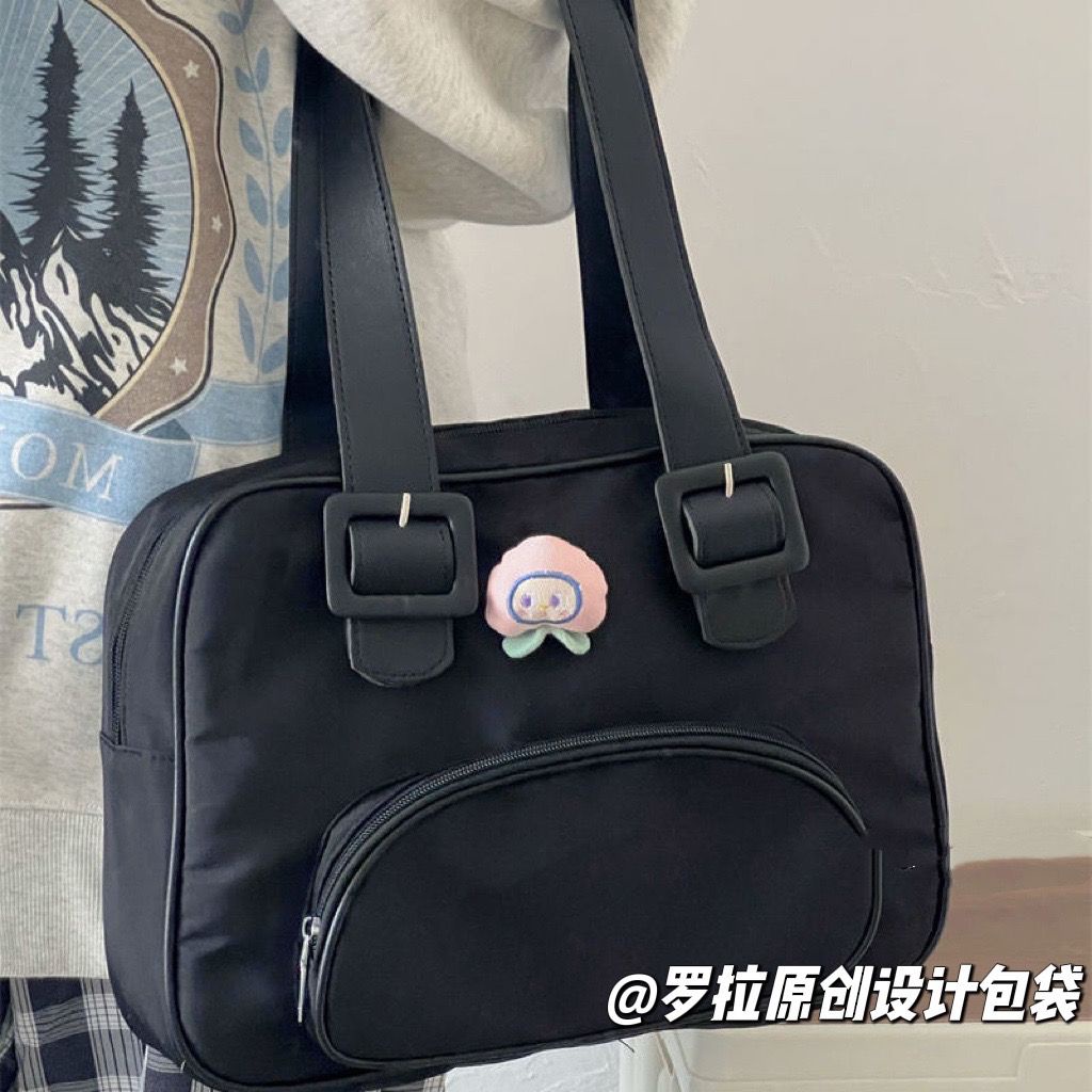 ❇ﺴSera  Korean college style cute JK girl high-end sense tote bag Japanese chic literature shoulder bag commuting bag